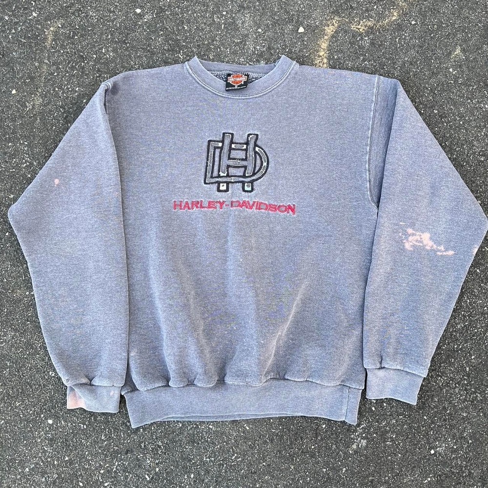 1990s Harley Davidson Center Logo Sweatshirt Size M